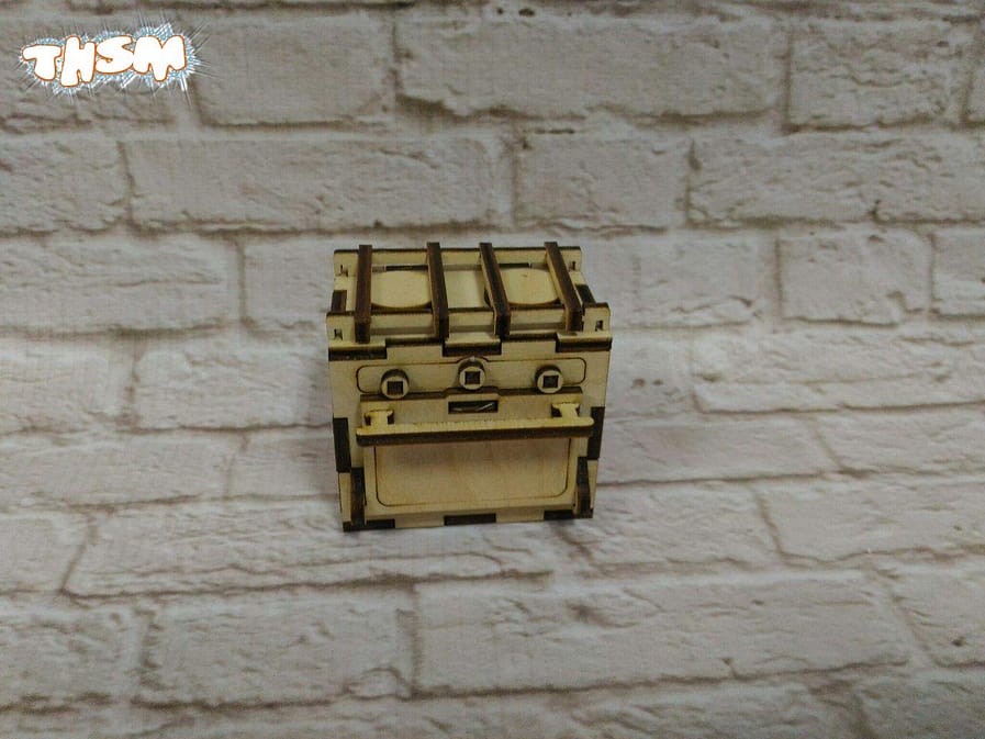 Laser Cut Dollhouse Kitchen Oven Stove Miniature Dollhouse Furniture 3mm Free Vector