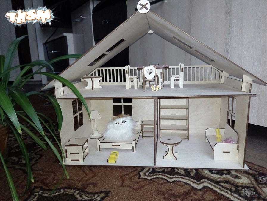 Laser Cut Dolls House & Furniture Free Vector