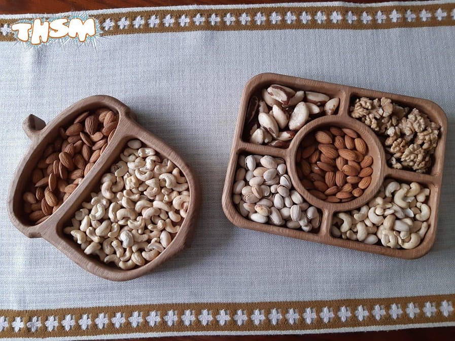 Laser Cut Sectional Tray For Dry Fruits Nuts Snacks DXF File