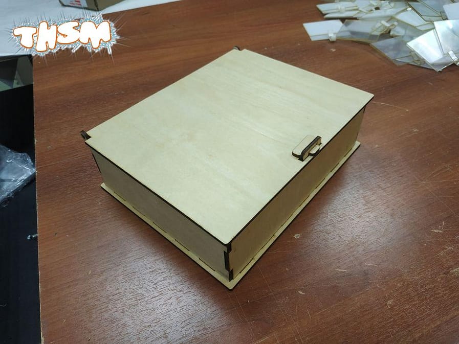 Laser Cut Wooden Box With Lid 4mm Free Vector