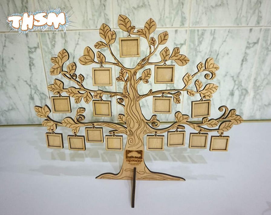Laser Cut Tree Photo Frame Template Free Vector cdr Download - 3axis.co
