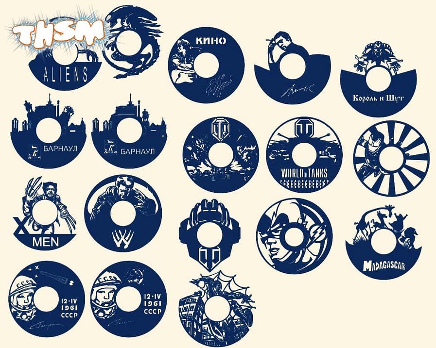 Laser Cut Wall Clock Templates Collection Free Vector cdr Download - 3axis.co
