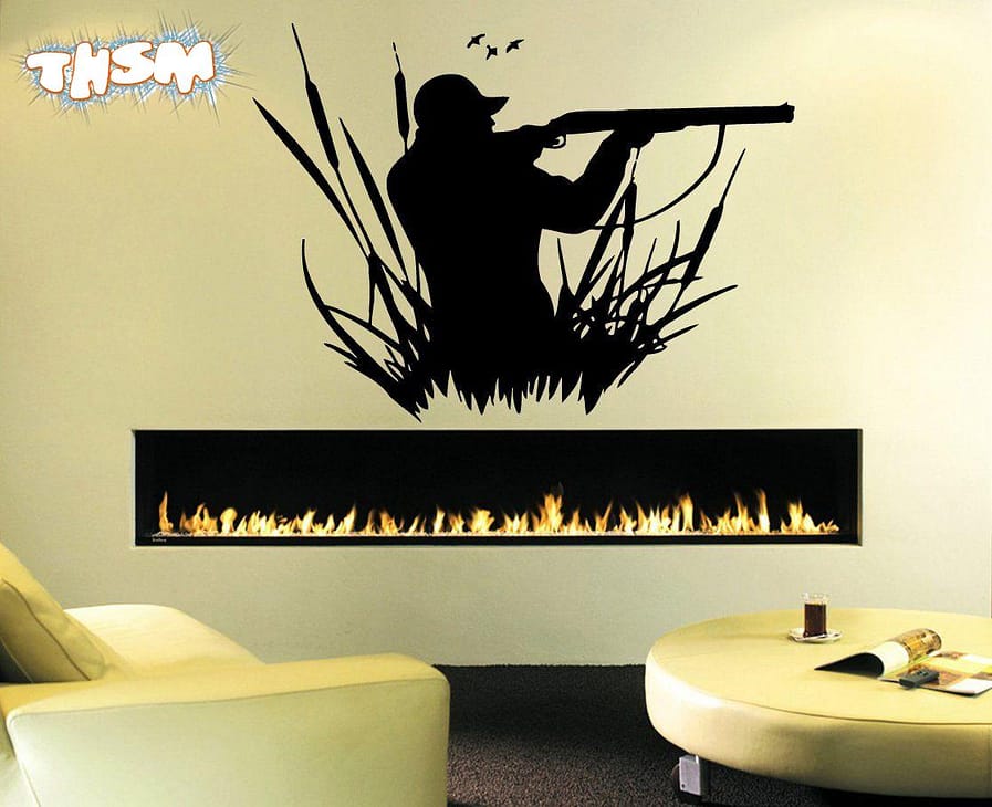 Laser Cut Engrave Duck Hunting Wall Art Decal DXF File