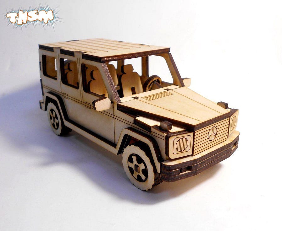 Laser Cut Mercedes Benz G Class 3D Puzzle Free Vector cdr Download - 3axis.co