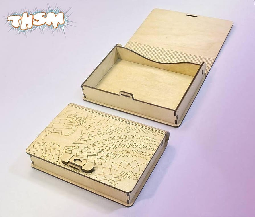 Laser Cut Wood Book Box With Clasp Template Free Vector