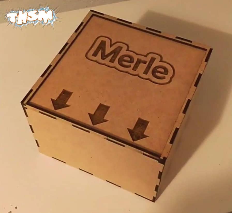 Laser Cut Wooden Box With Sliding Lid 15x15x10 3mm Mdf Template DXF File