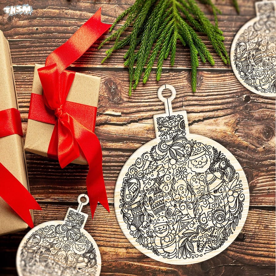 Laser Cut Christmas Decorations Christmas Tree New Years Toys Free Vector