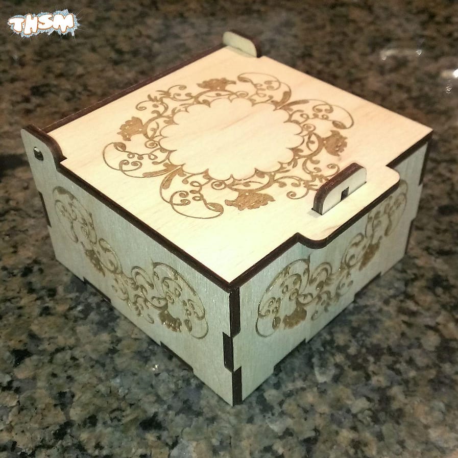 Laser Cut Engraved Jewelry Box Free Vector