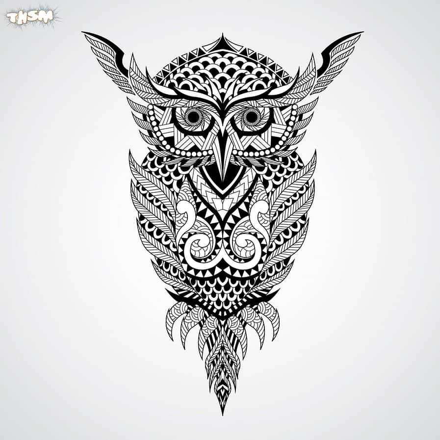 Geometrical owl vector art Free Vector cdr Download - 3axis.co