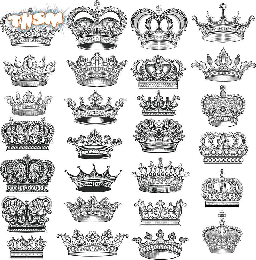 Crowns Vector Set Free Vector cdr Download - 3axis.co