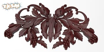 Wood Relief of Bunches of Grapes for CNC Router Stl File