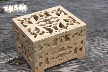 Laser Cut Chest Box 8mm DWG File Free Download - 3axis.co
