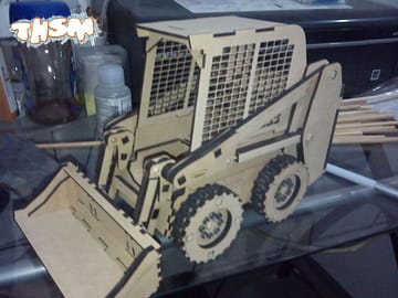 Mini Loader 3D Puzzle Pattern Lasercut Free Vector cdr Download - 3axis.co