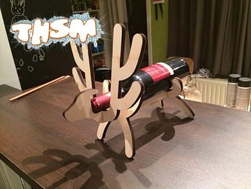 Reindeer Wine Stand Laser Cut SVG File Free Download - 3axis.co