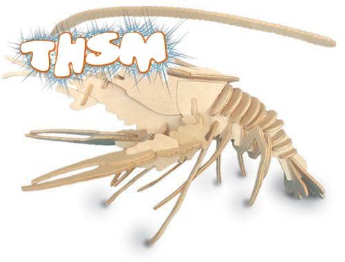 Lobster 3D Wooden Puzzle 3mm DXF File Free Download - 3axis.co