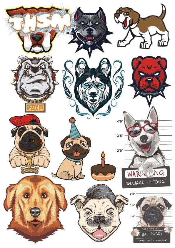 Dogs Vector Set Free Vector cdr Download - 3axis.co