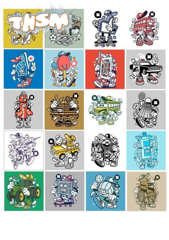 Stikers Set 5 Free Vector cdr Download - 3axis.co
