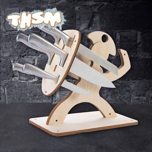 Spartan Knife Block Diy CNC Plans Free Vector cdr Download - 3axis.co