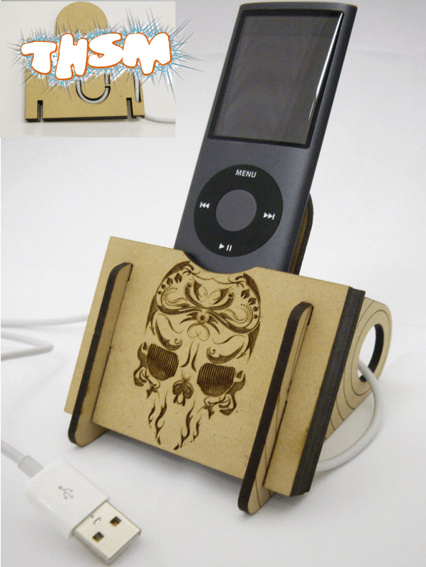 Laser Cut IPod Dock DXF File Free Download - 3axis.co