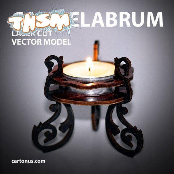 Cartonus Candelabrum 40mm DXF File Free Download - 3axis.co