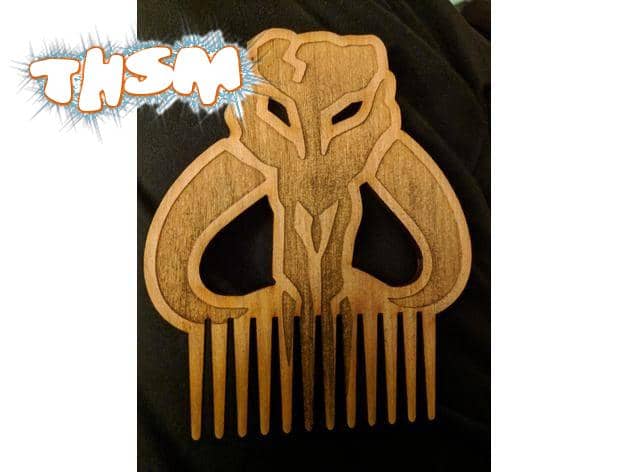 Laser Cut Beard Comb DXF File Free Download - 3axis.co