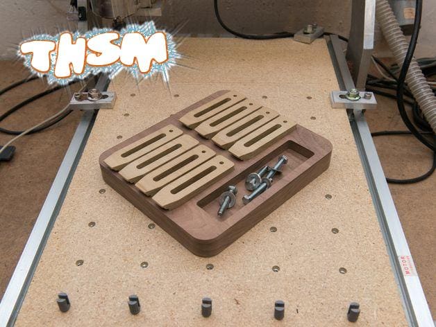 Cnc Router Clamp Tray DXF File Free Download - 3axis.co