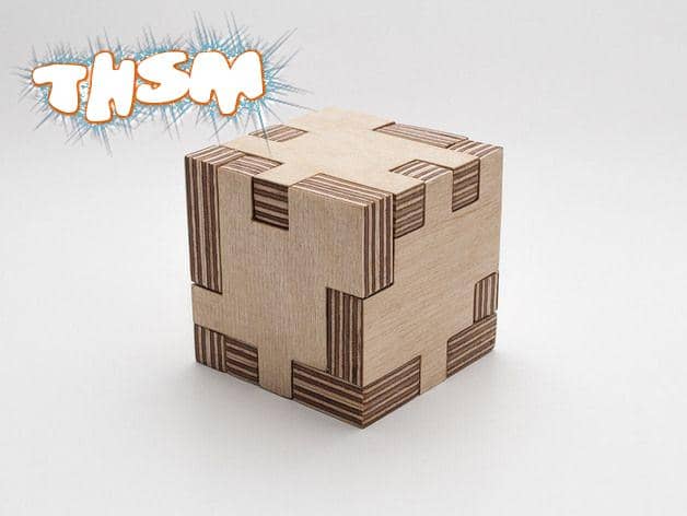 Puzzle Cube Laser Cut DXF File Free Download - 3axis.co