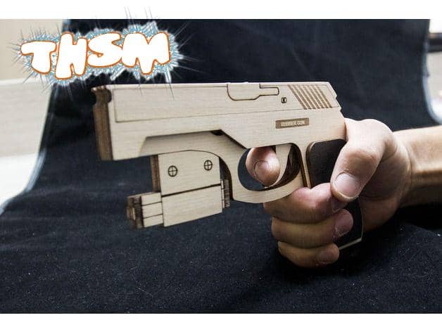 Rubber Band Gun DXF File Free Download - 3axis.co