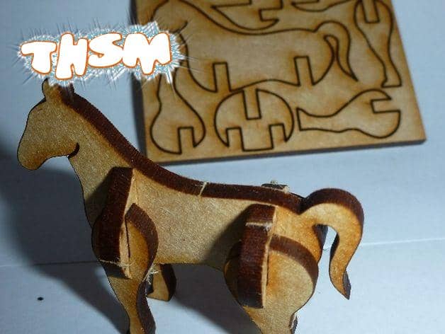 Tiny Lasercut Horse DXF File Free Download - 3axis.co