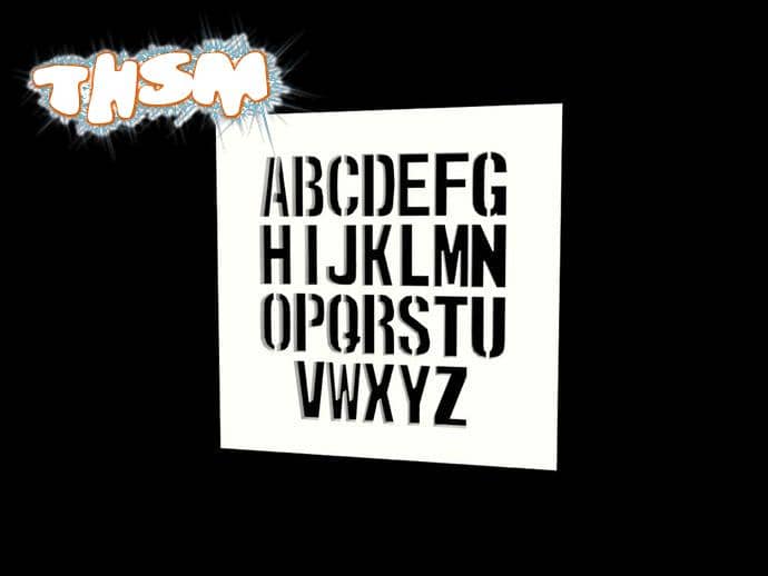Monospaced Stencil Font DXF File Free Download - 3axis.co
