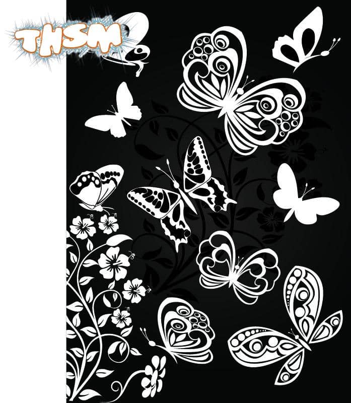 Sorts Of Butterflies Clip Art Vector Material (.eps) Free Vector Download - 3axis.co