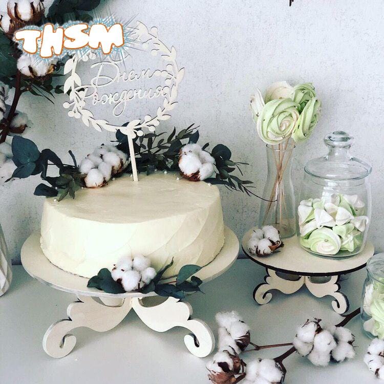 Laser Cut Decorative Round Cake Stand Free Vector