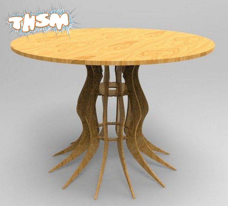 Rustic Outdoor Table DXF File Free Download - 3axis.co