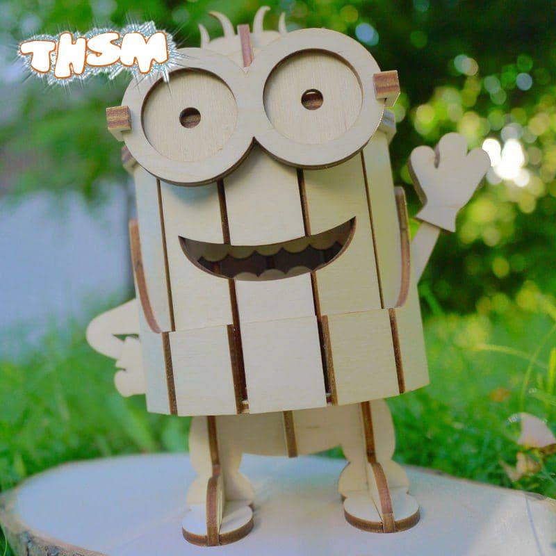 Minions Laser Cut 3D Puzzle DXF File Free Download - 3axis.co