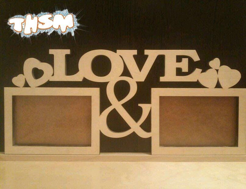 Laser Cut Plywood Decorative Love Frames Free Vector cdr Download - 3axis.co