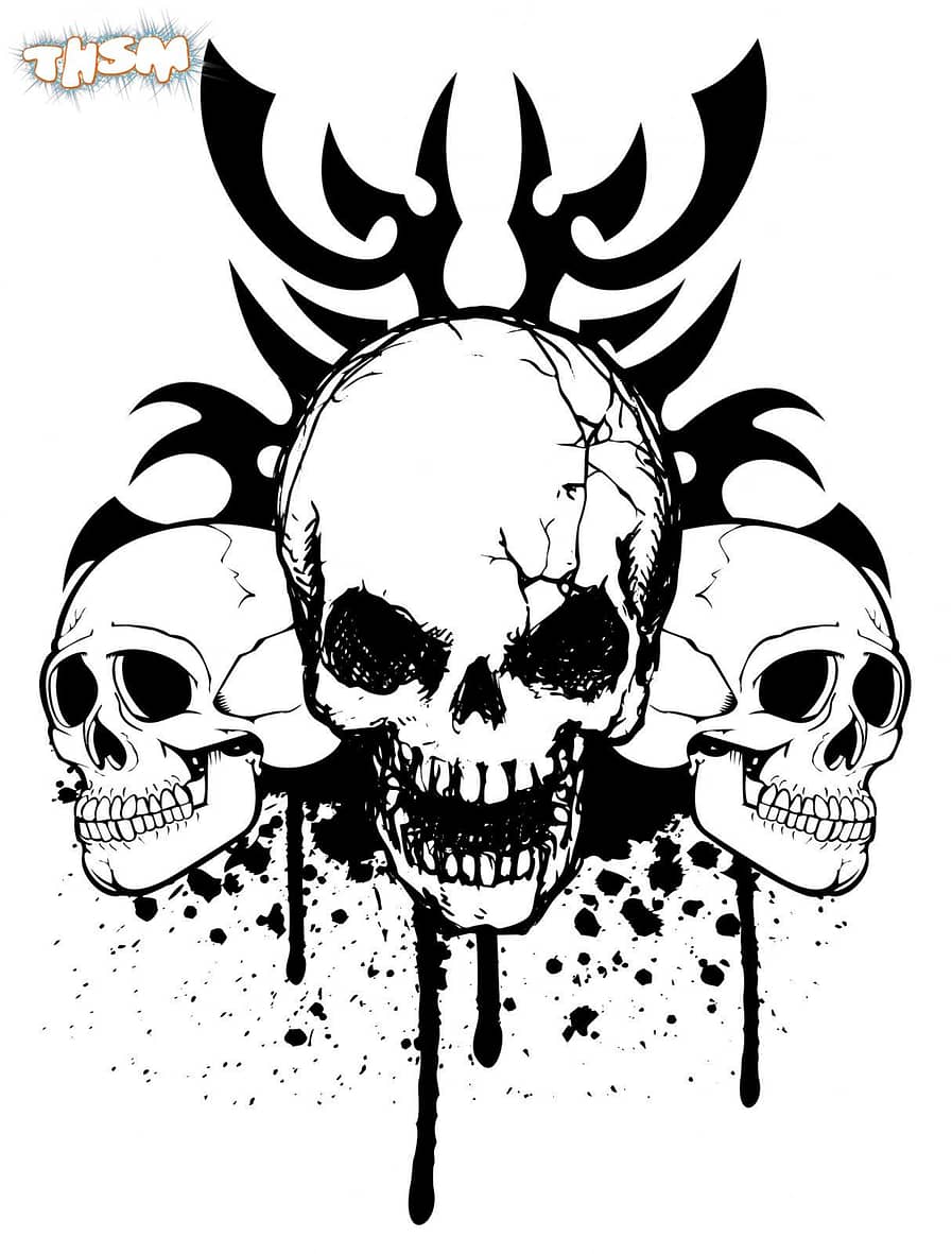 Skull Tribe (.eps) Free Vector Download - 3axis.co