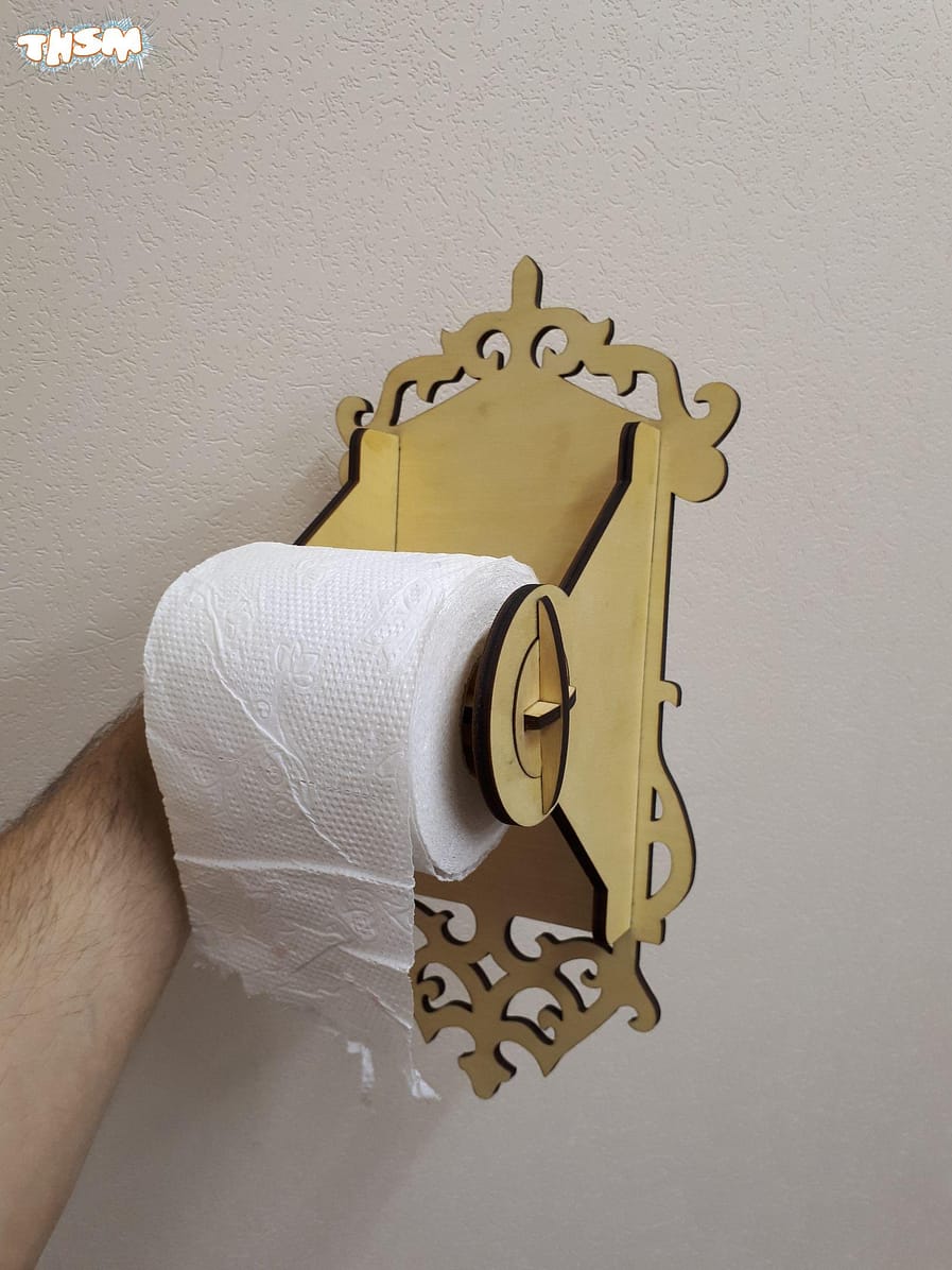 Toilet Paper Holder Laser cut Free Vector cdr Download - 3axis.co