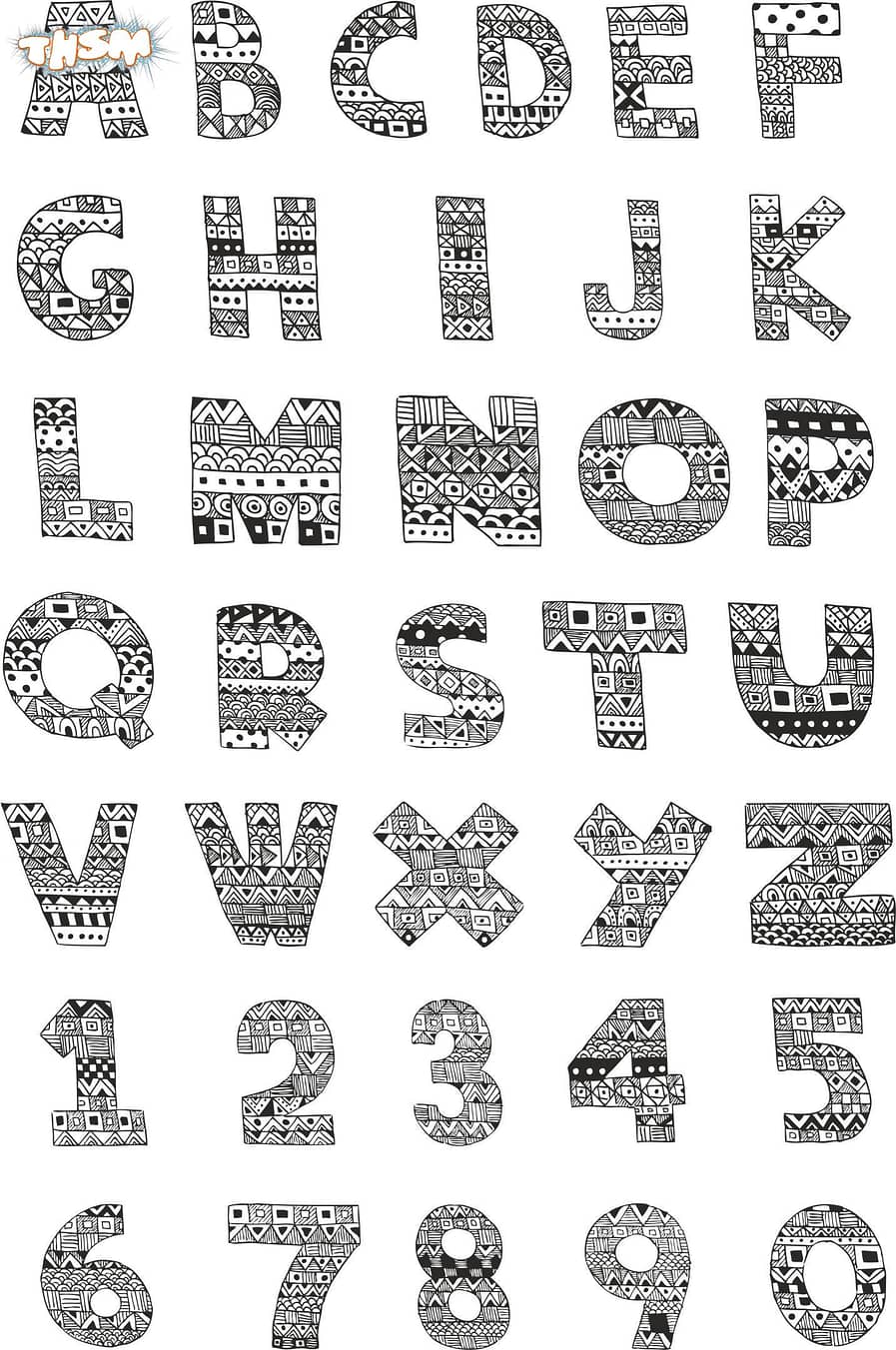 Handdrawn Ornamented Alphabet Pack Free Vector cdr Download - 3axis.co