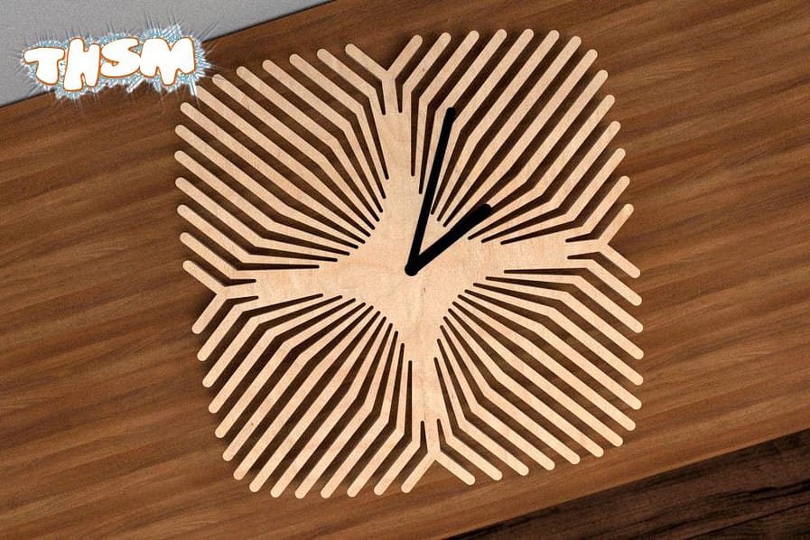 Laser Cut Pattern Clock Free Vector cdr Download - 3axis.co