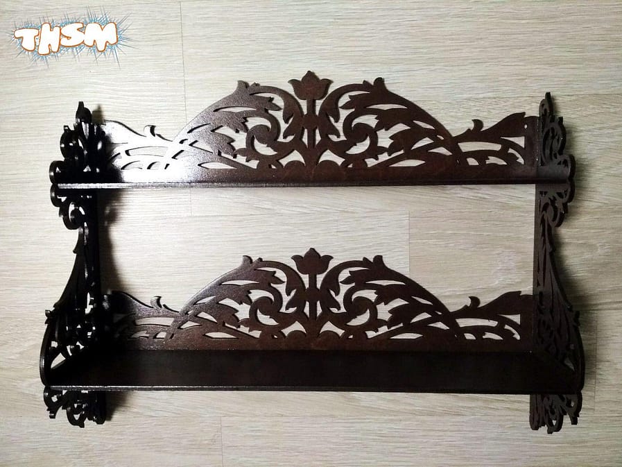 Decorated Shelf Laser Cut 6 Mm Free Vector cdr Download - 3axis.co