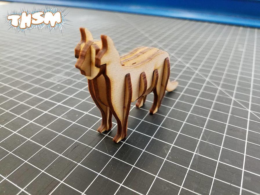 Laser Cut 3D Cat Template PDF File Free Download - 3axis.co