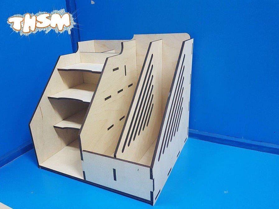 Lasercut Desk Organizer For Office Free Vector cdr Download - 3axis.co