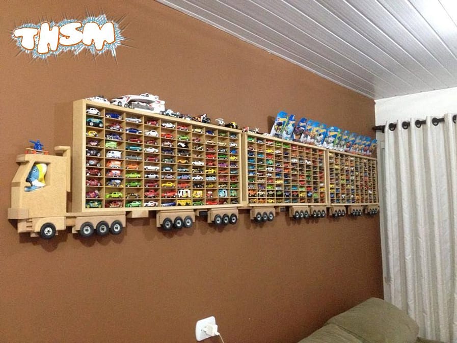 Toy Car Storage Rack for 300 Trucks Free Vector cdr Download - 3axis.co