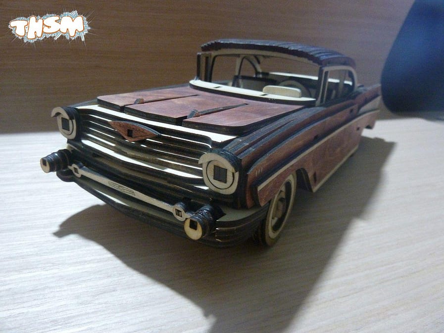 Laser Cutting Chevrolet Bel Air 1957 Free Vector cdr Download - 3axis.co