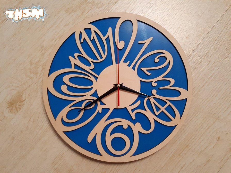 Plywood Clock Face DXF File Free Download - 3axis.co