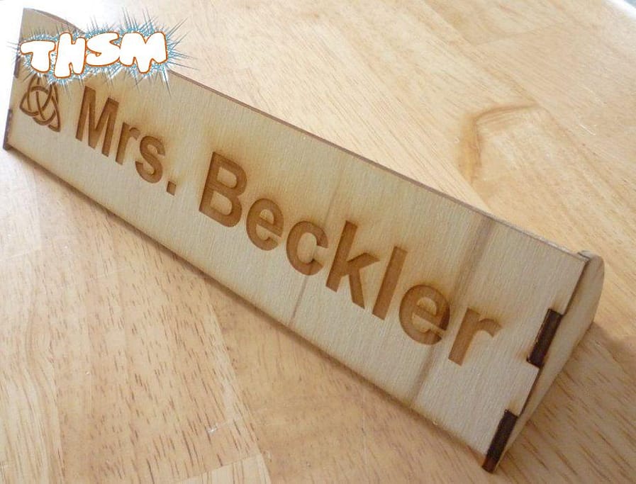 Laser Cut Desk Name Plate Template PDF File Free Download - 3axis.co