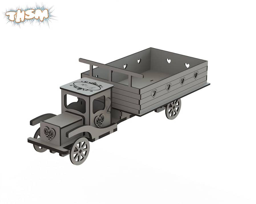 Truck Laser Cut DXF File Free Download - 3axis.co