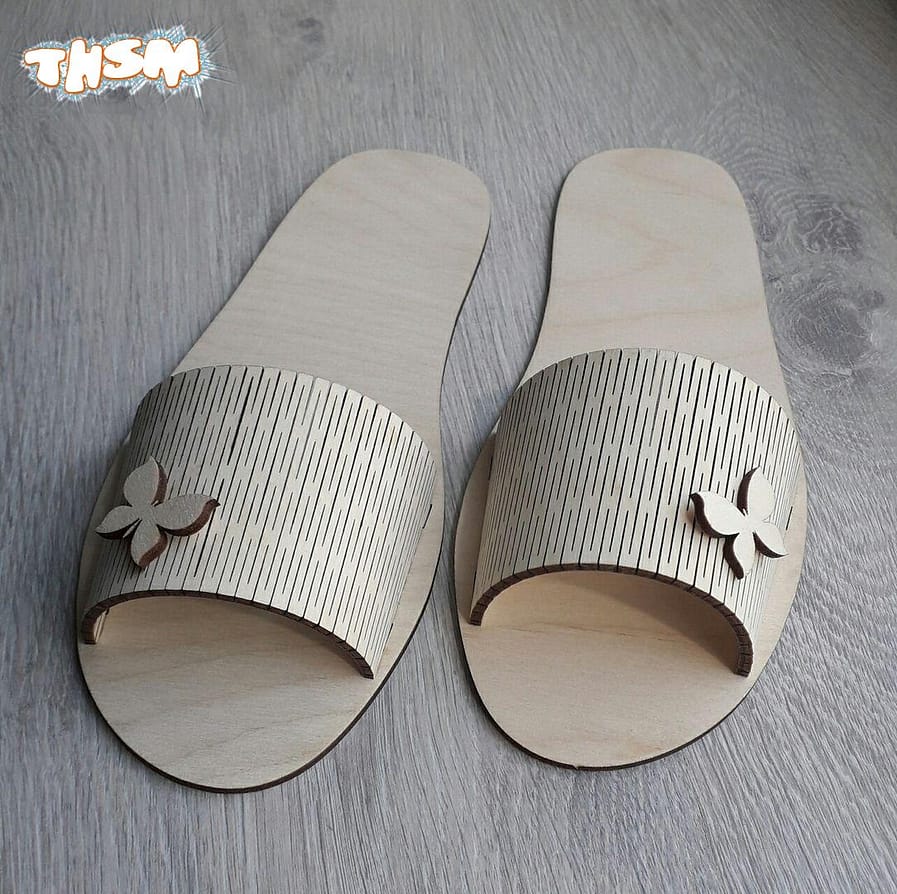 Laser Cut Slippers Free Vector cdr Download - 3axis.co