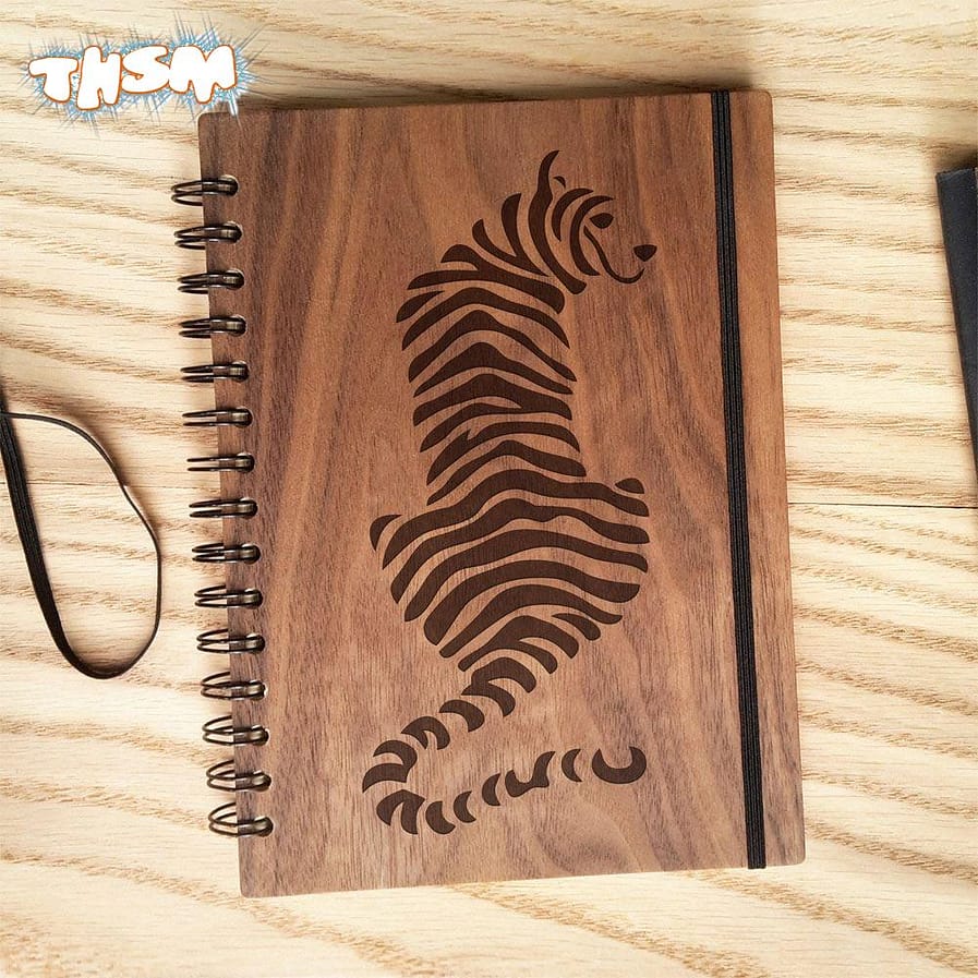 Laser Cut Engrave Tiger Book Cover Free Vector