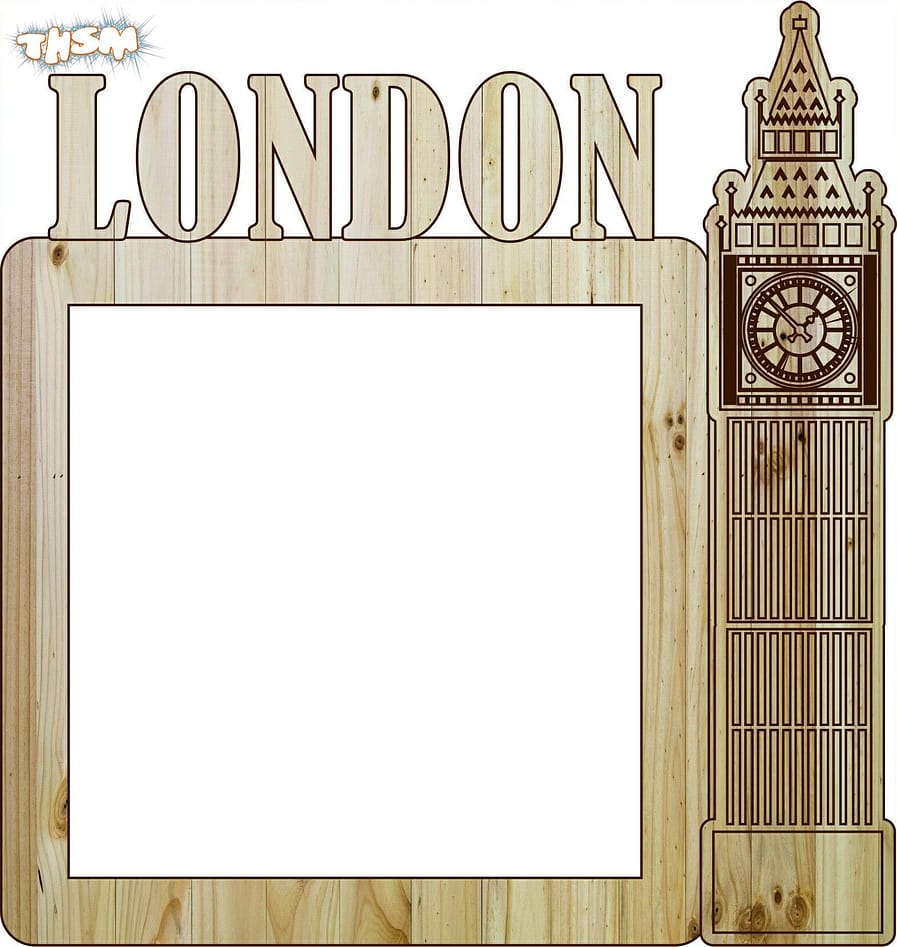 Laser Cut Photo Frame London Free Vector cdr Download - 3axis.co